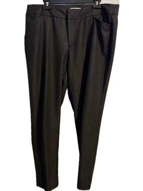 CJ Banks Black Straight Leg Dress Pants Size 18W Comfort Stretch Slacks Womens